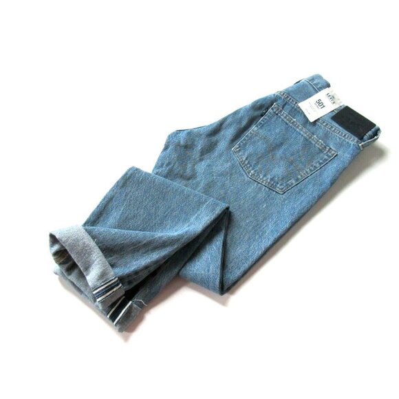NWT Levi's Made & Crafted LMC 501 Taper Skinny in Pacific Blue Ripped Jeans 30 - Picture 2 of 10